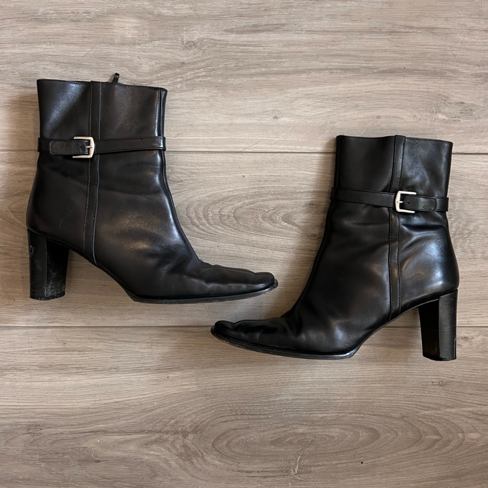 Coach Black Heeled Boots
